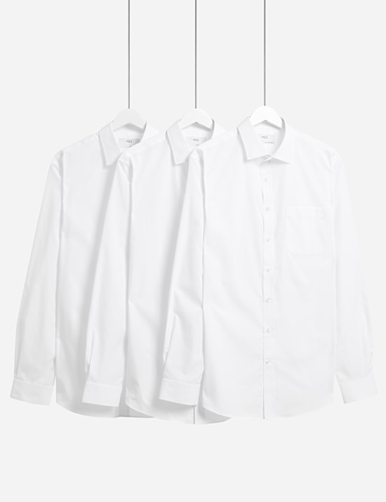 3pk Skinny Fit Easy Iron Shirts