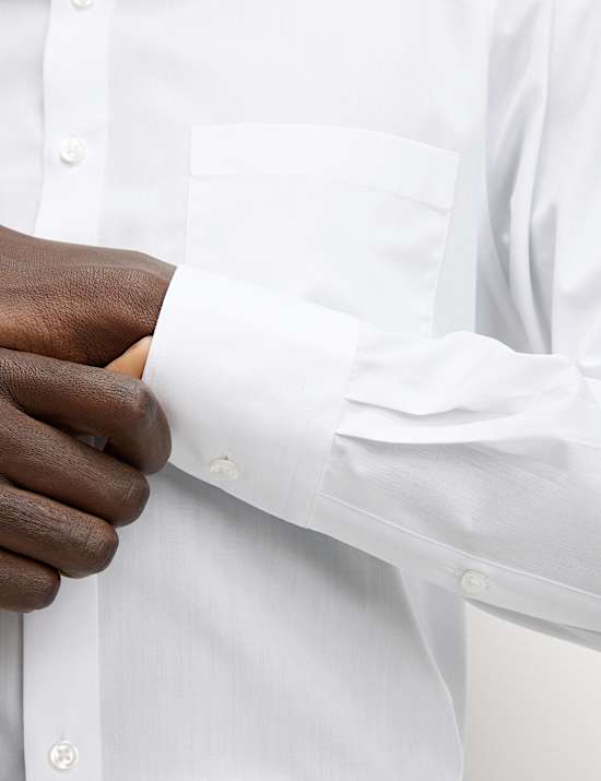 2pk Skinny Fit Easy Iron Cotton Blend Shirts