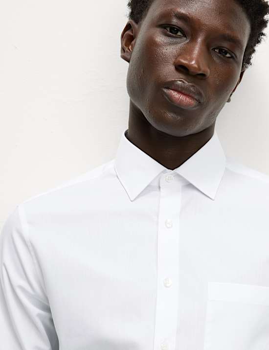 2pk Skinny Fit Easy Iron Cotton Blend Shirts