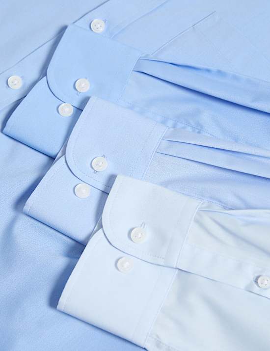 3pk Tailored Fit Easy Iron Long Sleeve Shirts