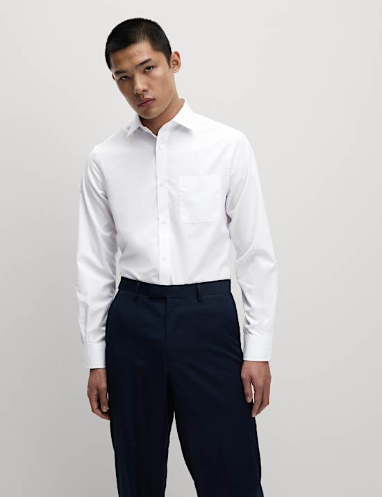 Lot de 3 chemises coupe standard à manches longues, repassage facile