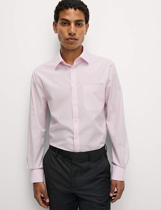 Set van 3 makkelijk te strijken overhemden met slanke pasvorm