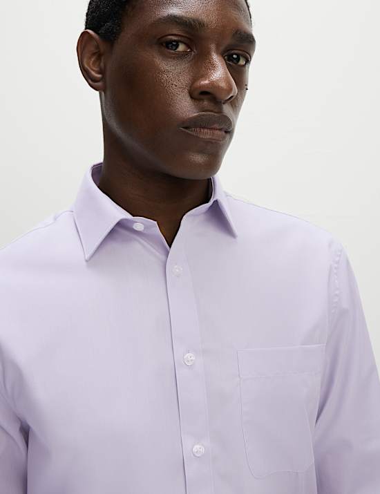 Pack de 3 camisas de manga larga de ajuste estándar de planchado fácil