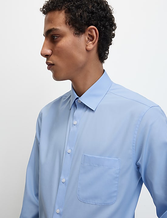 2pk Slim Fit Easy Iron Cotton Blend Shirts