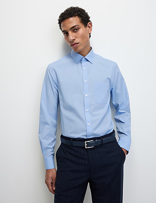 2pk Slim Fit Easy Iron Cotton Blend Shirts