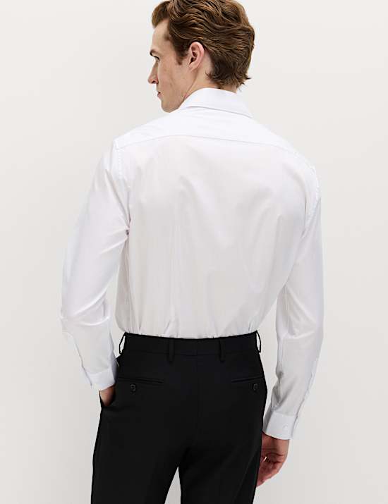 Pack de 2 camisas ajustadas de algod&oacute;n de planchado f&aacute;cil