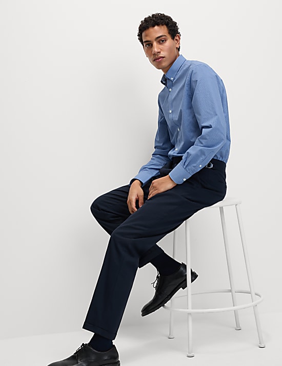 2pk Regular Fit Easy Iron Long Sleeve Gingham Shirts