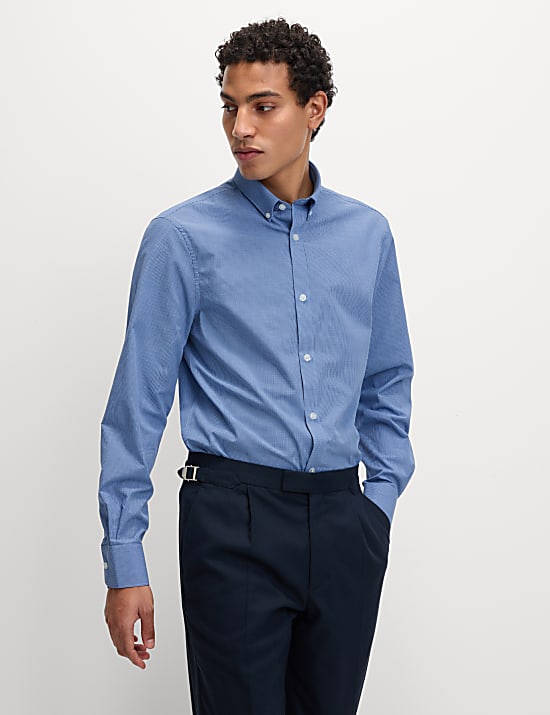 2pk Regular Fit Easy Iron Long Sleeve Gingham Shirts