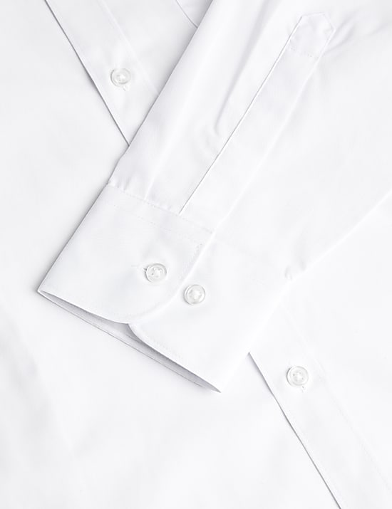 Set van 5 makkelijk strijkbare overhemden met lange mouwen en slanke pasvorm