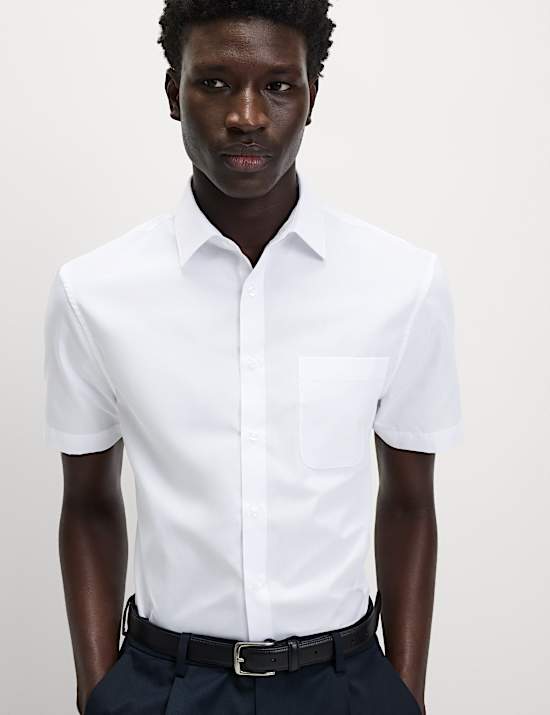 5pk Slim Fit Easy Iron Short Sleeve Shirts