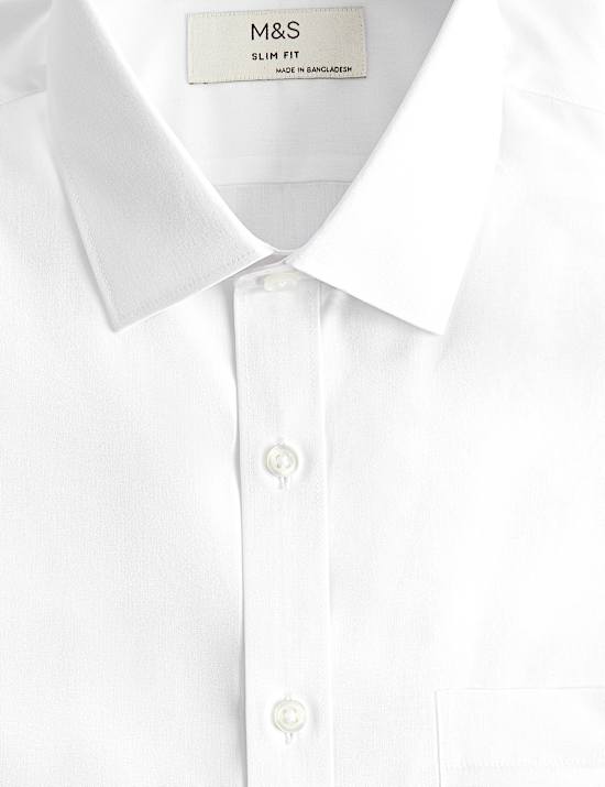 5 Pack Slim Fit Easy Iron Short Sleeve Shirts