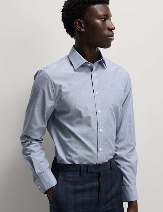 2pk Slim Fit Easy Iron Cotton Blend Shirts