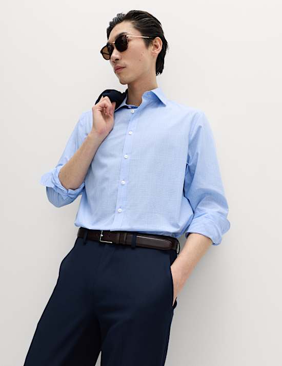 2 Pack Regular Fit Easy Iron Long Sleeve Shirts