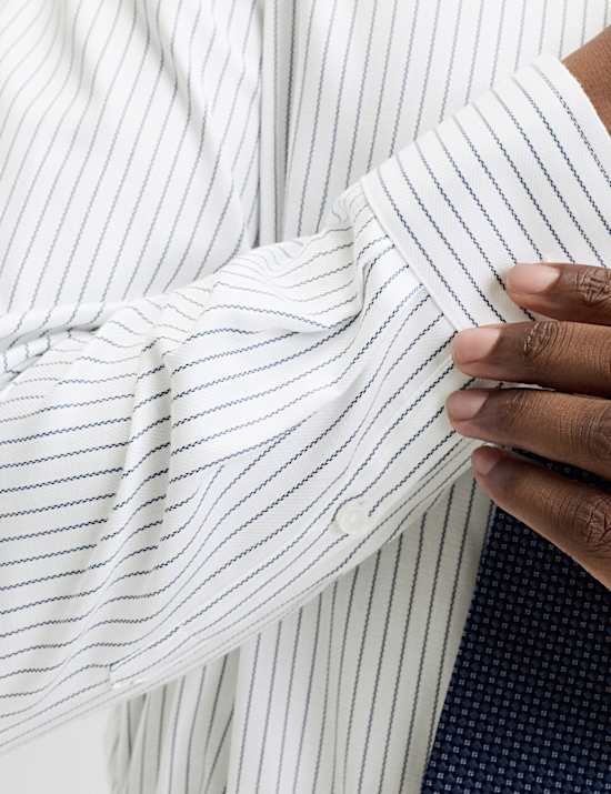 Regular Fit Pure Cotton Striped Luxury Shirt
