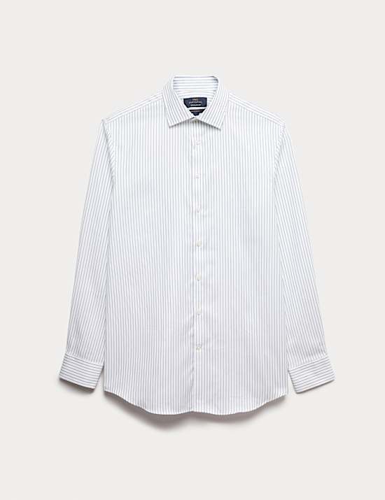 Regular Fit Pure Cotton Striped Luxury Shirt