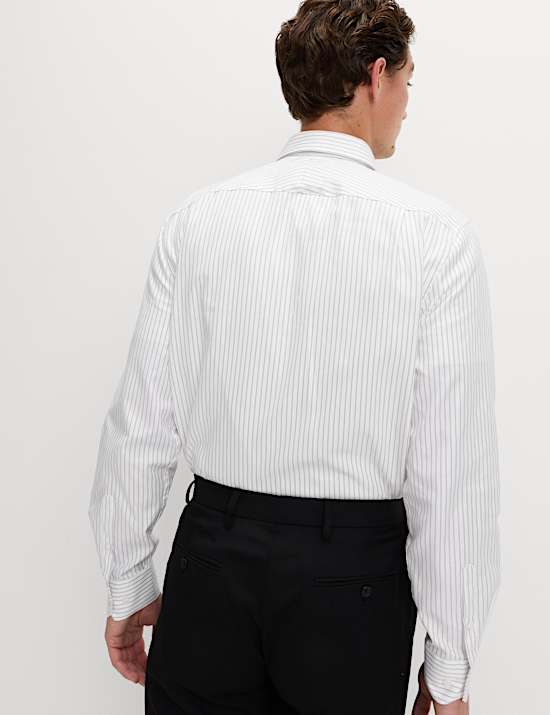 Edles Regular Fit Hemd aus reiner Baumwolle mit Streifenmuster