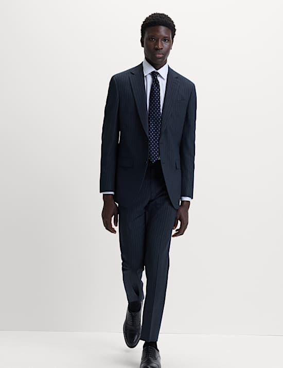 Chemise cintrée 100 % coton à rayures