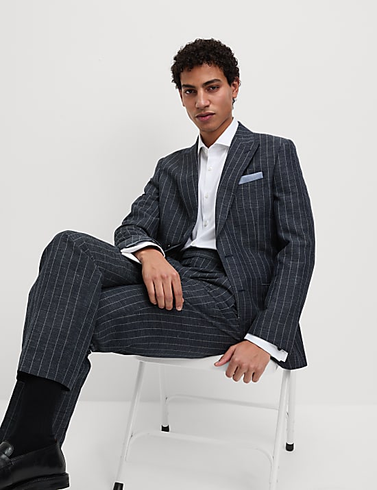 Chemise coupe standard en coton de qualité supérieure à rayures