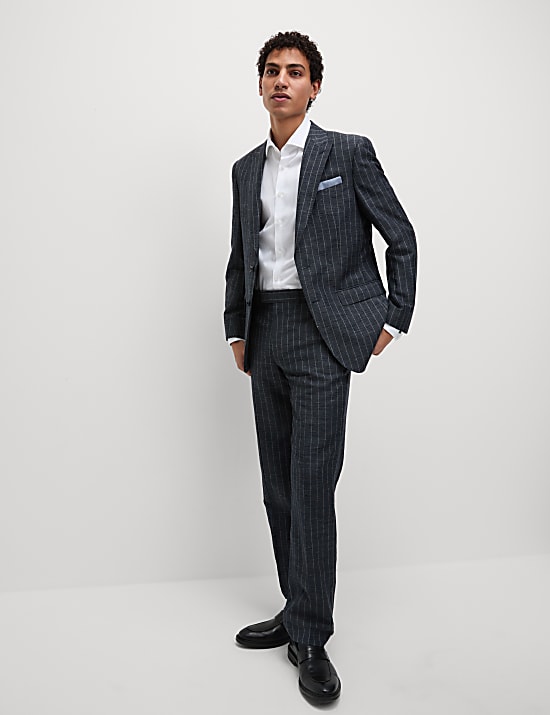 Chemise coupe standard en coton de qualité supérieure à rayures