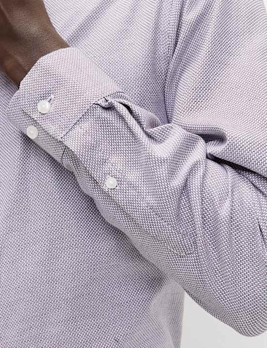 Regular Fit Luxury Pure Cotton Textured Shirt