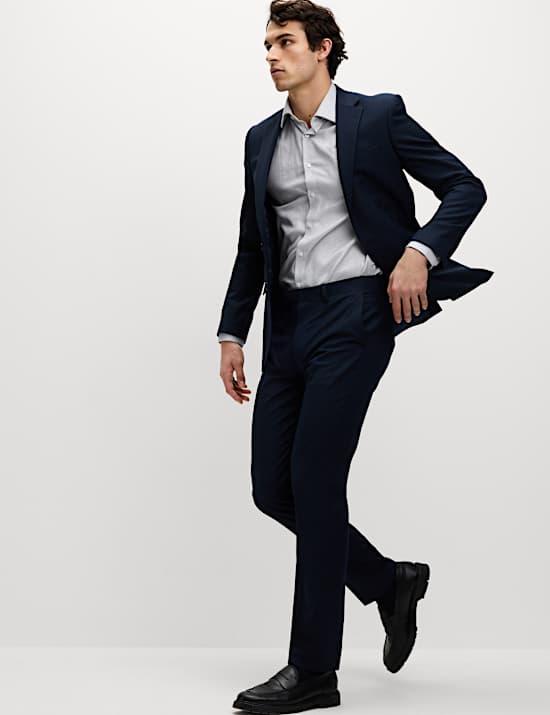 Overhemd van luxe zuiverkatoen met structuur en normale pasvorm