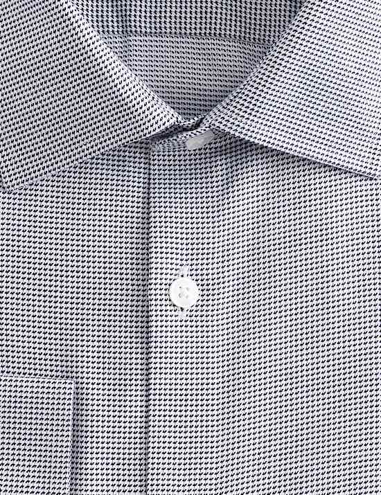 Regular Fit Pure Cotton Textured Luxury Shirt