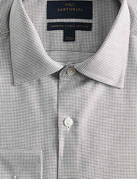 Chemise de luxe coupe standard 100 % coton textur&eacute;