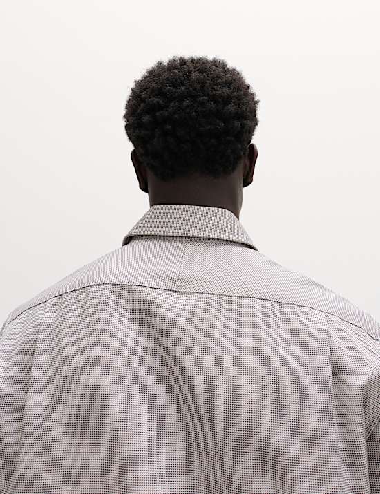 Luxury Cotton Easy Iron Slim Fit Textured Shirt