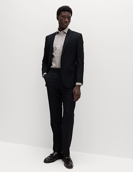 Luxury Cotton Easy Iron Slim Fit Textured Shirt