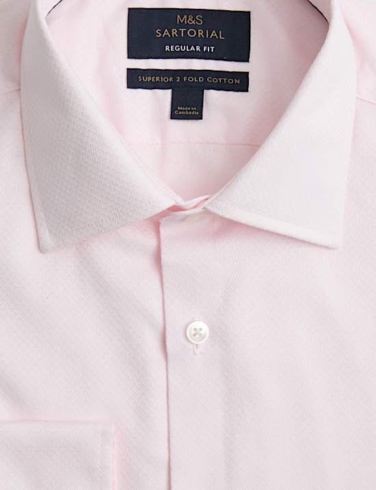 Regular Fit Luxury Pure Cotton Textured Shirt