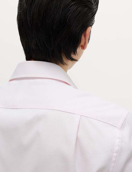 Slim Fit Luxury Pure Cotton Textured Shirt