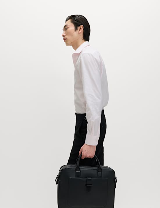Slim Fit Luxury Pure Cotton Textured Shirt