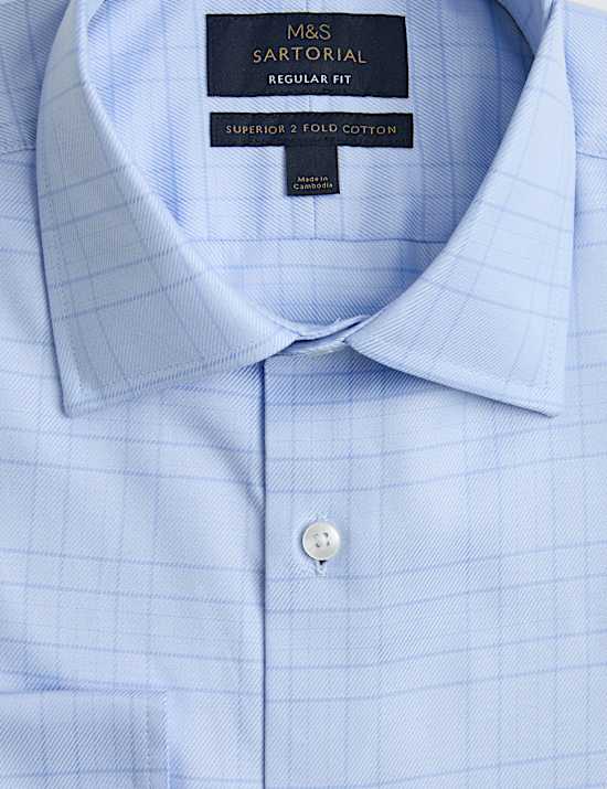 Regular Fit Luxury Pure Cotton Check Shirt