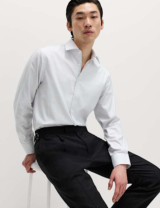 Luksusowa koszula regular fit w kratkę 100% bawełny