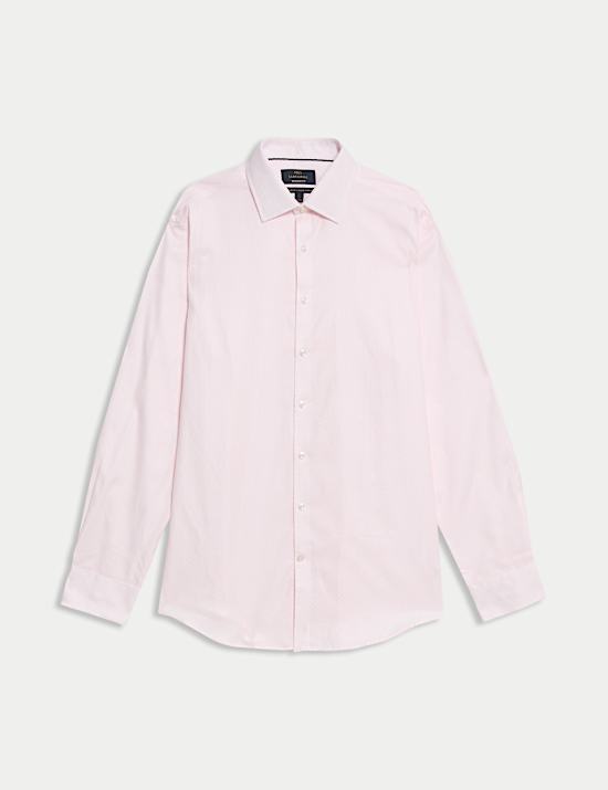 Regular Fit Luxury Pure Cotton Textured Shirt