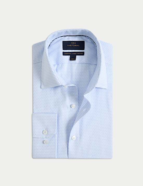 Regular Fit Luxury Pure Cotton Textured Shirt