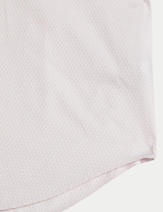 Slim Fit Luxury Pure Cotton Textured Shirt