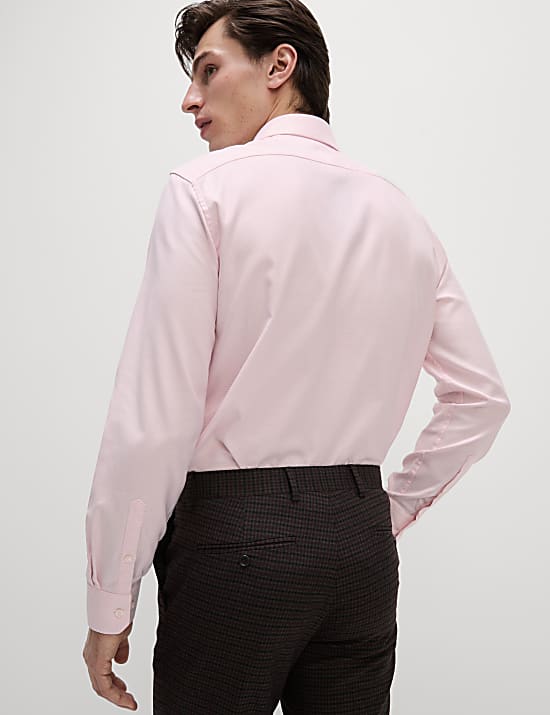 Tailored Fit Luxury Pure Cotton Textured Shirt