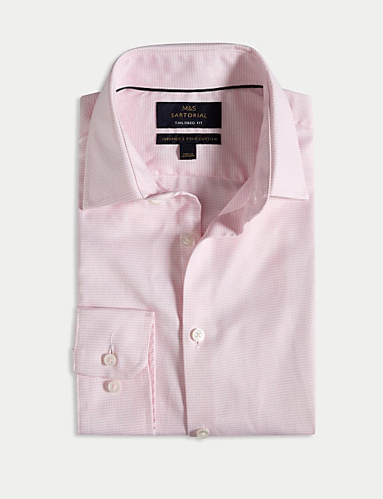 Tailored Fit Luxury Pure Cotton Textured Shirt