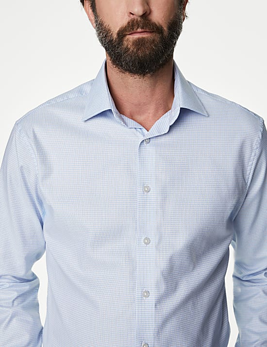 Slim Fit Luxury Cotton Check Shirt