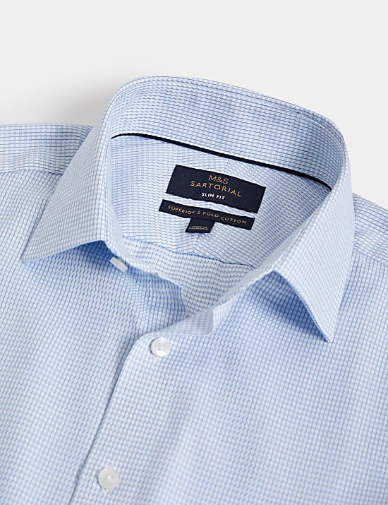 Slim Fit Luxury Cotton Check Shirt