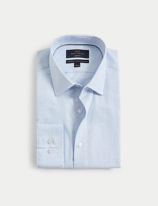 Slim Fit Luxury Cotton Check Shirt
