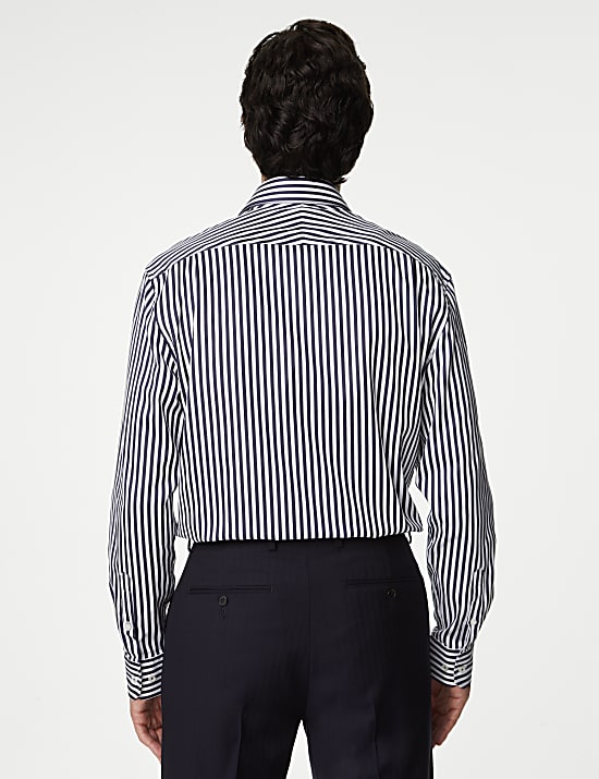 Regular Fit Luxury Cotton Bold Stripe Shirt