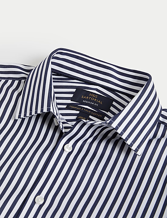 Regular Fit Luxury Cotton Bold Stripe Shirt