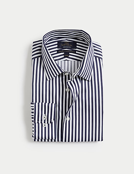Regular Fit Luxury Cotton Bold Stripe Shirt