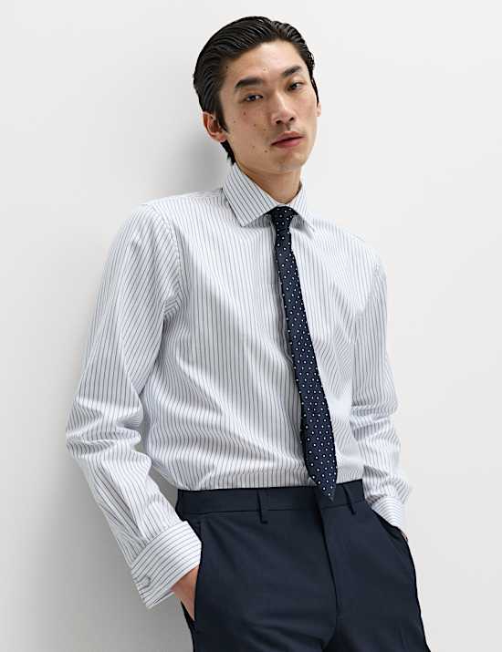 Regular Fit Luxury Pure Cotton Striped Shirt