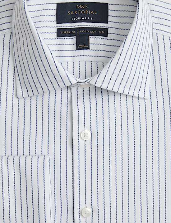 Regular Fit Luxury Pure Cotton Striped Shirt