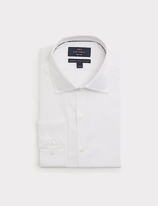 Slim Fit Pure Cotton Sateen Luxury Shirt