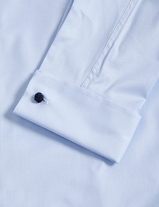 Regular Fit Luxury Cotton Double Cuff Twill Shirt