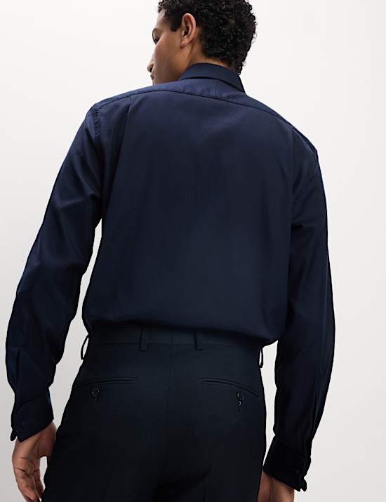 Regular Fit Luxury Cotton Double Cuff Twill Shirt